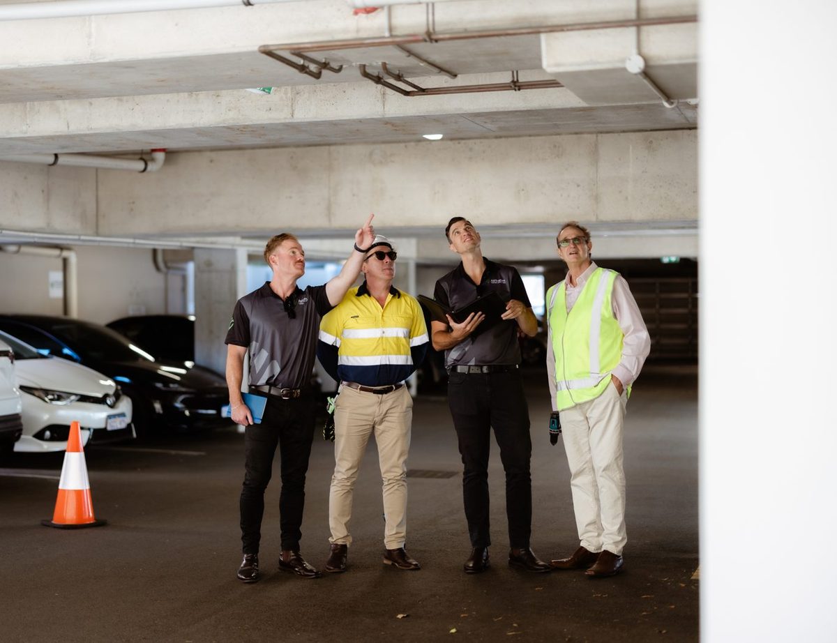 A regional crew meeting before shift