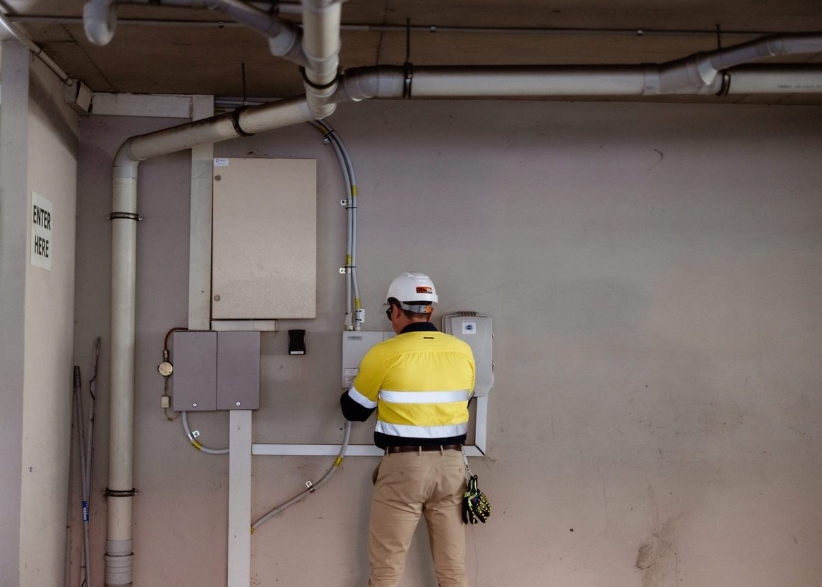 A switchboard inspection during a WHS audit